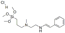 3-(N-Styrylmethyl-2-aminoethylamino)-propyltrimethoxysilane hydrochloride  Struktur