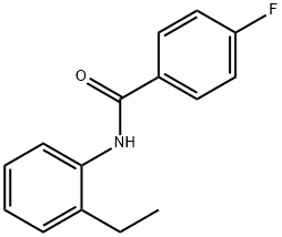 N-(2-エチルフェニル)-4-フルオロベンズアミド 化学構造式