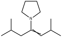 1-(1-イソブチル-3-メチル-1-ブテニル)ピロリジン 化学構造式