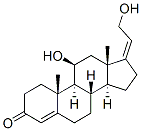 11β,21-ジヒドロキシプレグナ-4,17(20)-ジエン-3-オン 化学構造式