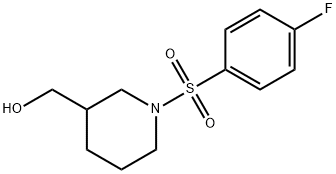 1-[(4-氟苯基)磺酰基]-3-哌啶甲醇 结构式
