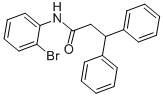N-(2-ブロモフェニル)-3,3-ジフェニルプロパンアミド 化学構造式