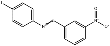 p-ヨード-N-(m-ニトロベンジリデン)アニリン 化学構造式