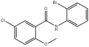 N-(2-ブロモフェニル)-5-クロロ-2-メトキシベンズアミド 化学構造式