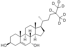 7ALPHA-羟基胆固醇-25,26,26,26-27,27,27-D7, 349553-94-2, 结构式