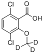 3,6-ジクロロ-2-メトキシ-D3-安息香酸 化学構造式