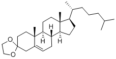 3,3-ethylenedioxycholest-5-ene Structure
