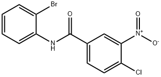 N-(2-bromophenyl)-4-chloro-3-nitrobenzamide 结构式