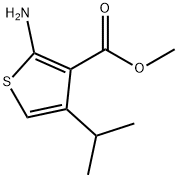 2-氨基-4-异丙基噻吩-3-羧酸甲酯, 349662-66-4, 结构式