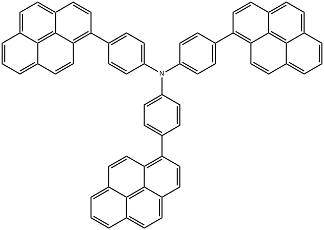4-(1-Pyrenyl)-N,N-bis[4-(1-pyrenyl)phenyl]benzenamine Struktur