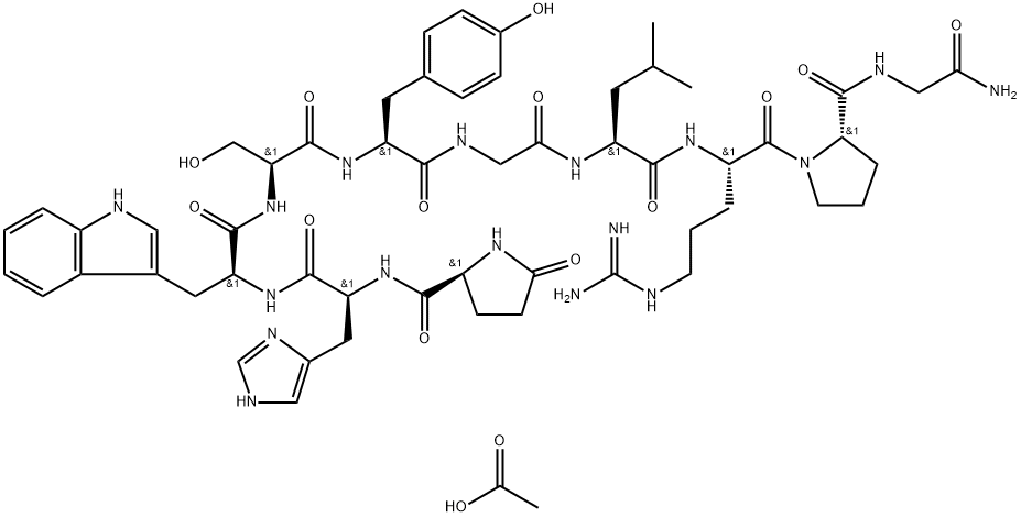 醋酸戈那瑞林,34973-08-5,结构式