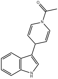 3-(1-乙酰基-1,4-二氢吡啶-4-基)-1H-吲哚, 34981-12-9, 结构式