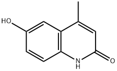 2,6-ジヒドロキシ-4-メチルキノリン 化学構造式