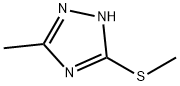 3-メチル-5-(メチルチオ)-1H-1,2,4-トリアゾール 化学構造式