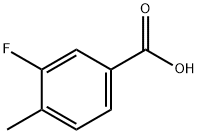 3-氟-4-甲基苯甲酸,350-28-7,结构式