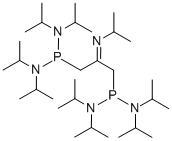 N-ISOPROPYLPROPANON-2-IMIN-1,3-BIS[BIS(DIISOPROPYLAMINO)PHOSPHINE] 结构式