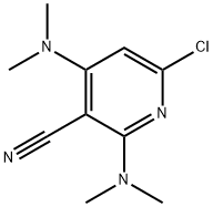 2 4-BIS(DIMETHYLAMINO)-6-CHLOROPYRIDINE-3-CARBONITRILE Structure