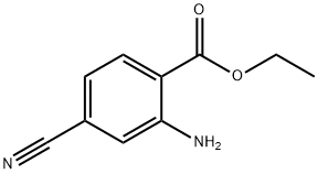 Benzoic acid, 2-amino-4-cyano-, ethyl ester (9CI) 结构式