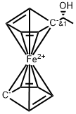 (R)-1-(フェロセニル)エタノール 化学構造式