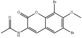 N-(6,8-DIBROMO-7-METHOXY-2-OXO-2H-CHROMEN-3-YL)-ACETAMIDE Structure