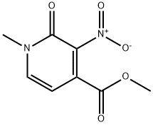 1,2-Dihydro-1-methyl-3-nitro-2-oxo-4-pyridinecarboxylic acid methyl ester Structure