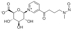 4-(Methylnitrosamino)-1-(3-pyridyl)-1-butanone N-b-D-Glucuronide Structure