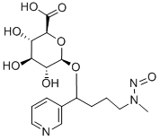 4-(Methylnitrosamino)-1-(3-pyridyl)-1-butanol-N-b-D-glucuronide 化学構造式