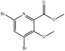 2-Pyridinecarboxylic acid, 4,6-dibroMo-3-Methoxy-, Methyl ester Struktur