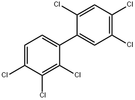 2,2',3,4,4',5'-ヘキサクロロビフェニル 化学構造式