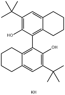 (R)-(-)-5,5',6,6',7,7',8,8'-八羟基-3,3'-二叔丁基-1,1'-联-2-萘醇二钾盐,350683-75-9,结构式
