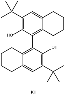 (R)-(-)-5,5',6,6',7,7',8,8'-オクタヒドロ-3,3'-ジ-t-ブチル-1,1'-ビ-2-ナフトール, 二カリウム塩 化学構造式