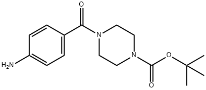 TERT-BUTYL 4-(4-AMINOBENZOYL)TETRAHYDRO-1(2H)-PYRAZINECARBOXYLATE Struktur