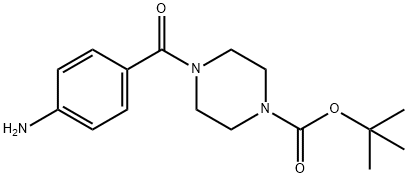 TERT-BUTYL 4-(4-AMINOBENZOYL)TETRAHYDRO-1(2H)-PYRAZINECARBOXYLATE Structure