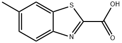 6-メチル-2-ベンゾチアゾールカルボン酸 化学構造式