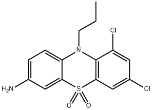 10-n-Propyl-1,3-dichloro-7-amino-phenothiazine-5,5-dioxide Structure