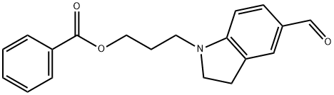 1-[3-(苯甲酰氧基)丙基]-2,3-二氢-1H-吲哚-5-甲醛, 350797-52-3, 结构式