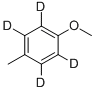 4-メトキシトルエン-2,3,5,6-D4 化学構造式