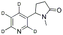 DL-コチニン-2,4,5,6-D4(ピリジン-D4) 化学構造式