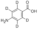 对氨基苯甲酸-D4氘代 结构式