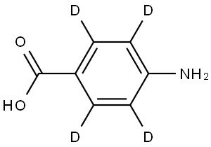 对氨基苯甲酸-D4氘代,350820-01-8,结构式