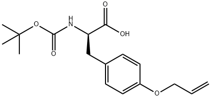 BOC-O-アリル-D-チロシン 化学構造式