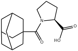 1-(金刚烷-1-羰基)-吡咯烷-2-羧酸, 35084-48-1, 结构式