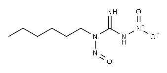 1-Hexyl-3-nitro-1-nitrosoguanidine Structure