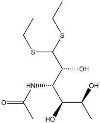 3-Acetylamino-3,6-dideoxy-L-ido-hexose diethyl dithioacetal Struktur