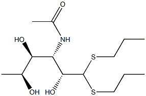 3-Acetylamino-3,6-dideoxy-L-ido-hexose dipropyl dithioacetal Struktur
