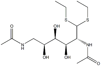 2,6-Di(acetylamino)-2,6-dideoxy-L-ido-hexose diethyl dithioacetal 结构式