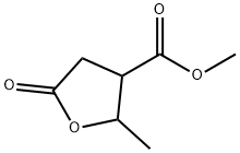 テトラヒドロ-2-メチル-5-オキソ-3-フランカルボン酸メチル 化学構造式