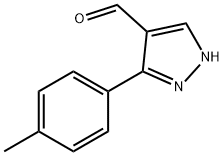3-(4-メチルフェニル)-1H-ピラゾール-4-カルボキシアルデヒド 化学構造式