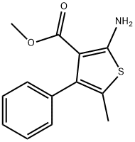 2-AMINO-5-METHYL-4-PHENYL-THIOPHENE-3-CARBOXYLIC ACID METHYL ESTER Structure