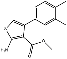 2-氨基-4-(3,4-二甲基苯基)噻吩-3-羧酸甲酯 结构式